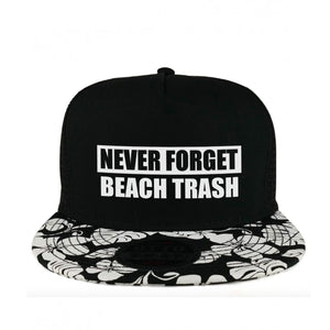 Never Forget Beach Trash Floral Bill Trucker Hat